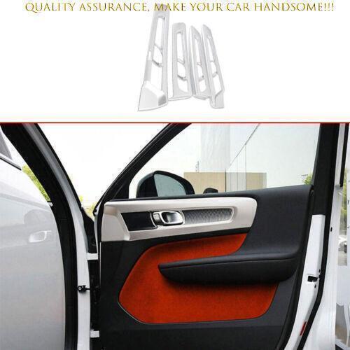 2022-2024 Volvo C40 Matte Silver Inner Door Handle Cover Trim Set 4PC