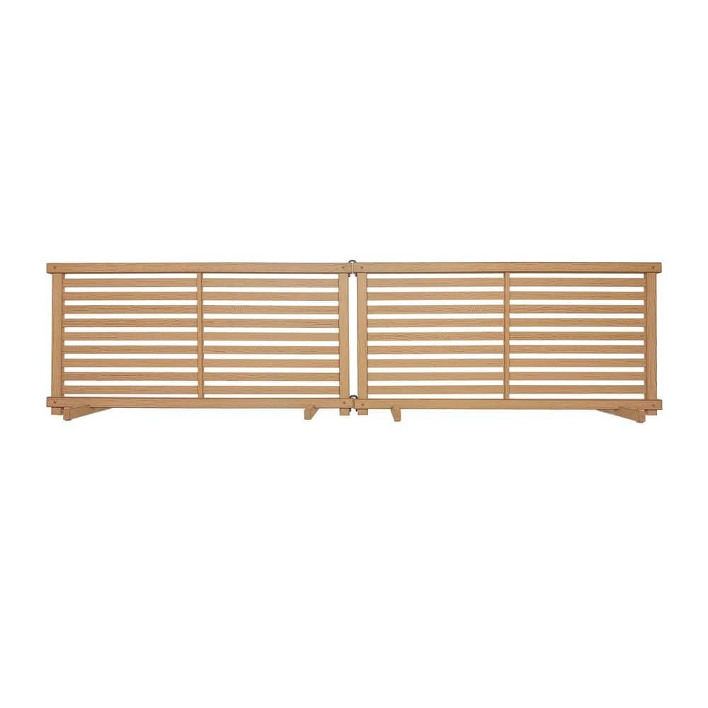 Portable Puppy 1.9ft.Hx3.6ft.W Slatted Panel Flat-Top WoodTek Vinyl Cedar Color