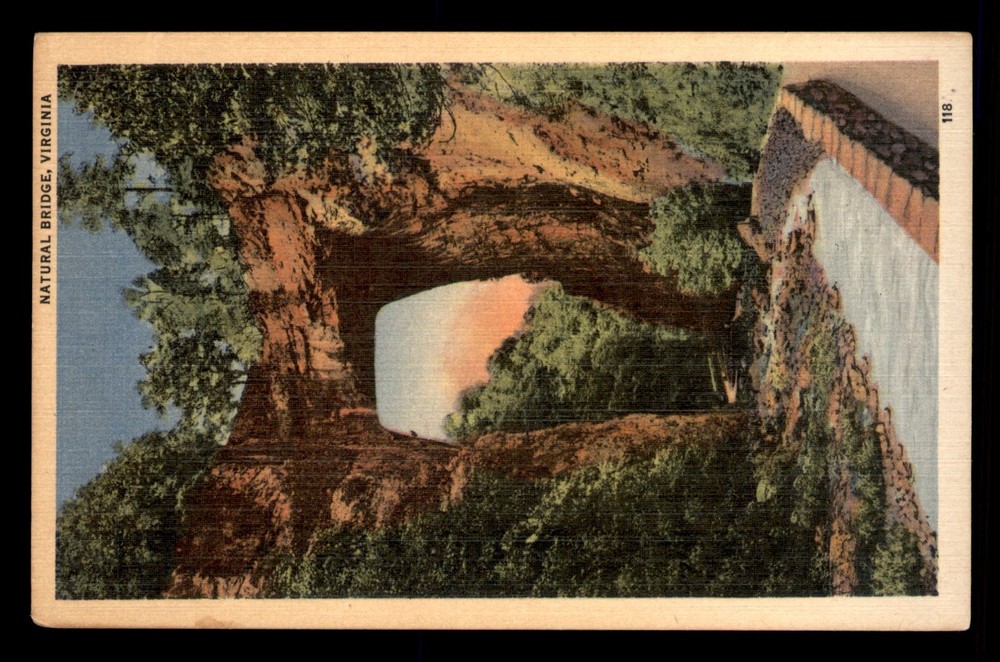 Natural Bridge Virginia VA Linen Unp Postcard