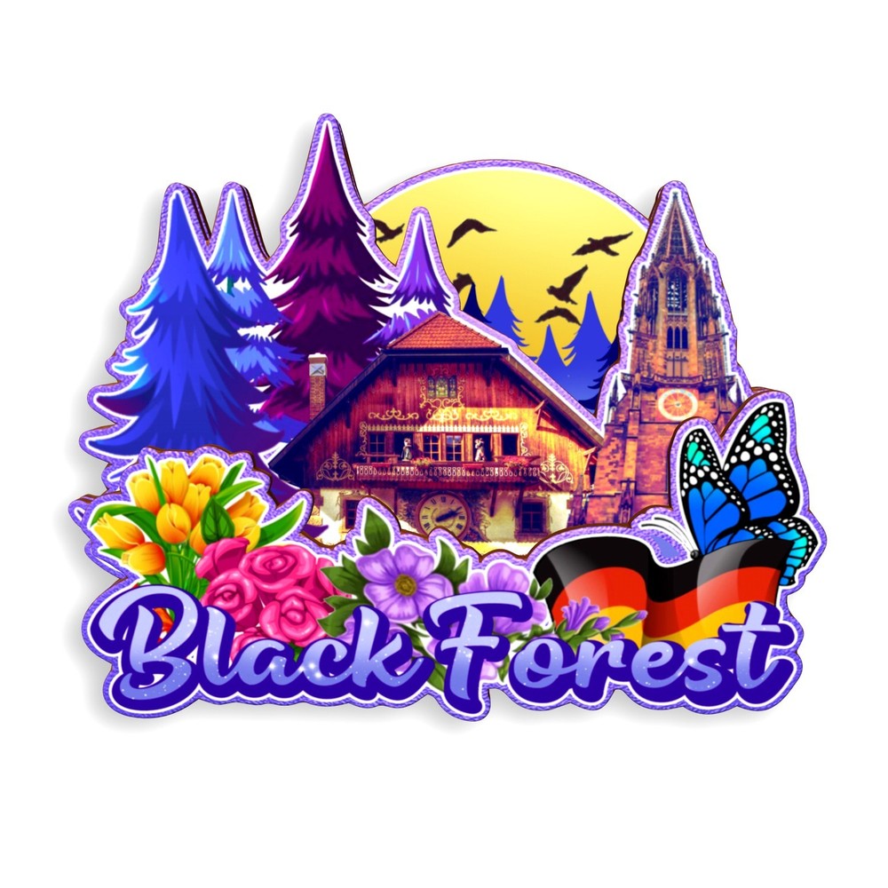 Black Forest Germany Refrigerator magnet 3D travel souvenirs wood craft gifts