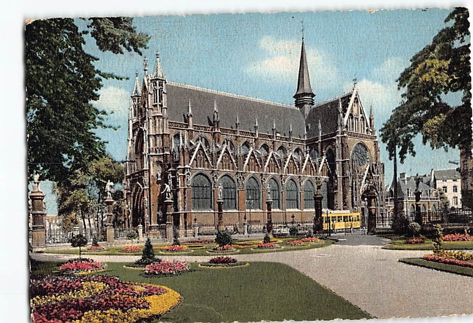 Postcard Church of Our Lady of the Sablon  Brussels Belgium