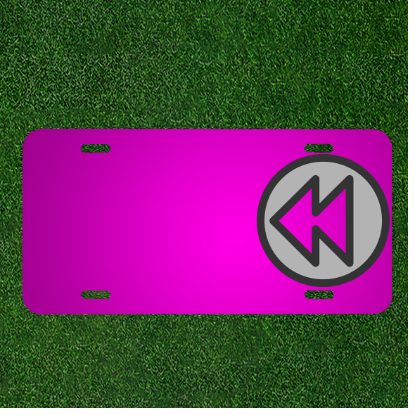 Custom Personalized Car License Plate With Add Names To Rewind Fast Button