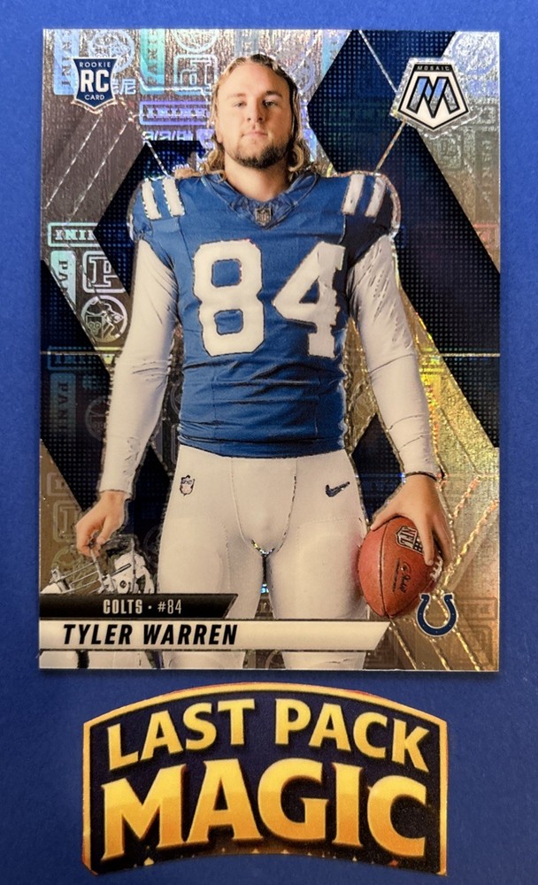 2025 Mosaic Tyler Warren 029/149 Silver Knight SP Indianapolis Colts Rookie #281