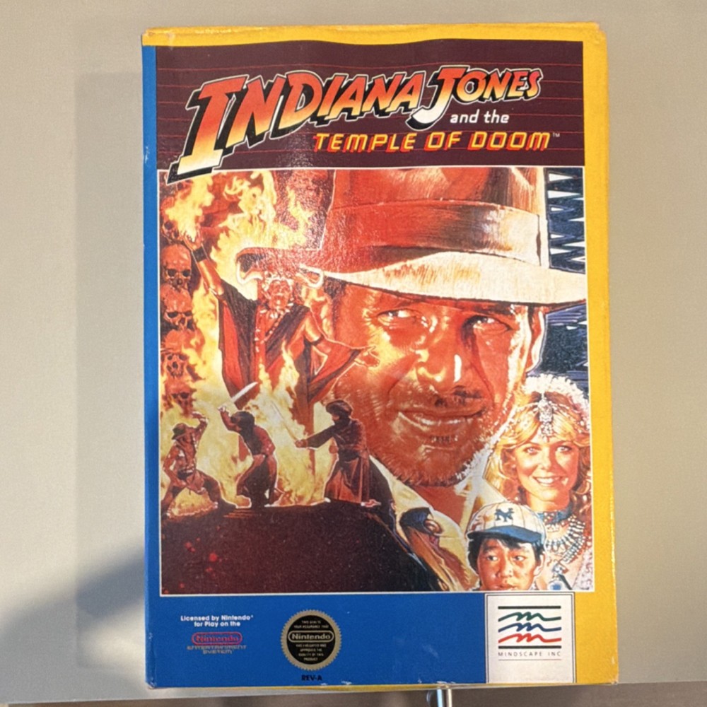 Mindscape Indiana Jones and the Temple of Doom NES Manual Included CIB