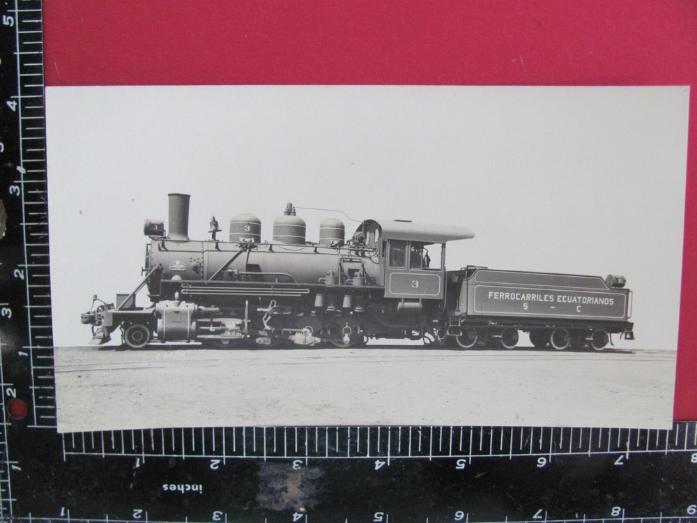 Ferrocarriles Ecuatoriano Railroad Locomotive Baldwin Builder Card Photo Ecuador