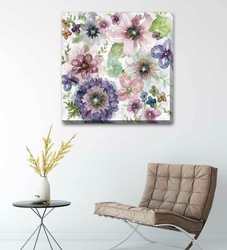 Plum Flower Bloom Stretched Canvas Print Framed DIY Wall Art Decor Painting F114