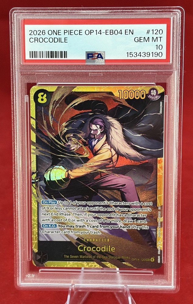 2026 One Piece OP14-EB04 EN OP14-120 Crocodile SEC PSA 10 GEM MINT