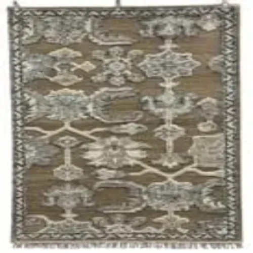 Hand Knotted Wool Jute Rug Natural Grey Geometric Floral Area Rug