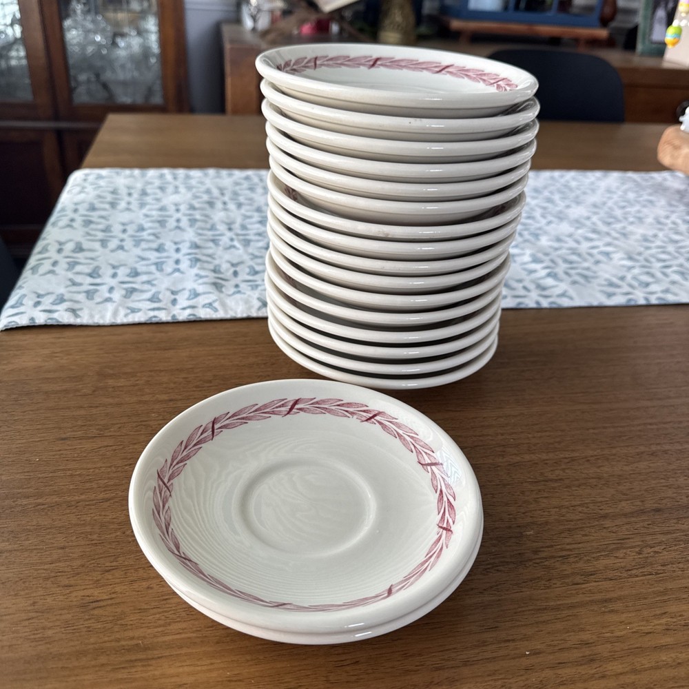 Set 2 Mayer China 6” Saucer Small Plate Dish Laurel Restaurant Diner Ware USA