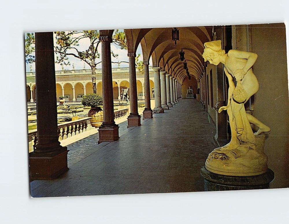 Postcard View Of East Loggia Ringling Museum Sarasota Florida