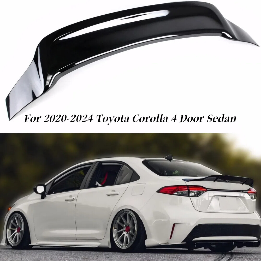 Glossy Black R-Style Duckbill Trunk Spoiler for 2020-2024 Toyota Corolla Sedan