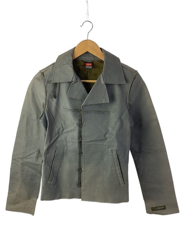 Diesel Leather Jacket Blouson/S/Leather/Gry 3505