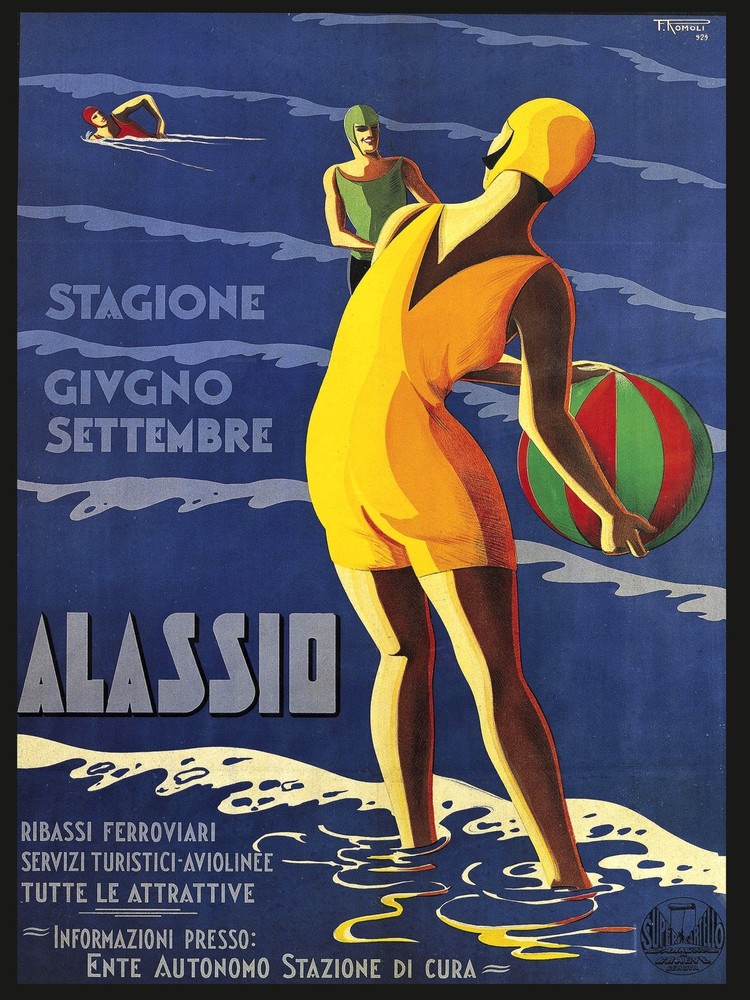 4001.Alassio Italian movie Stagione beach POSTER.Home School art decoration
