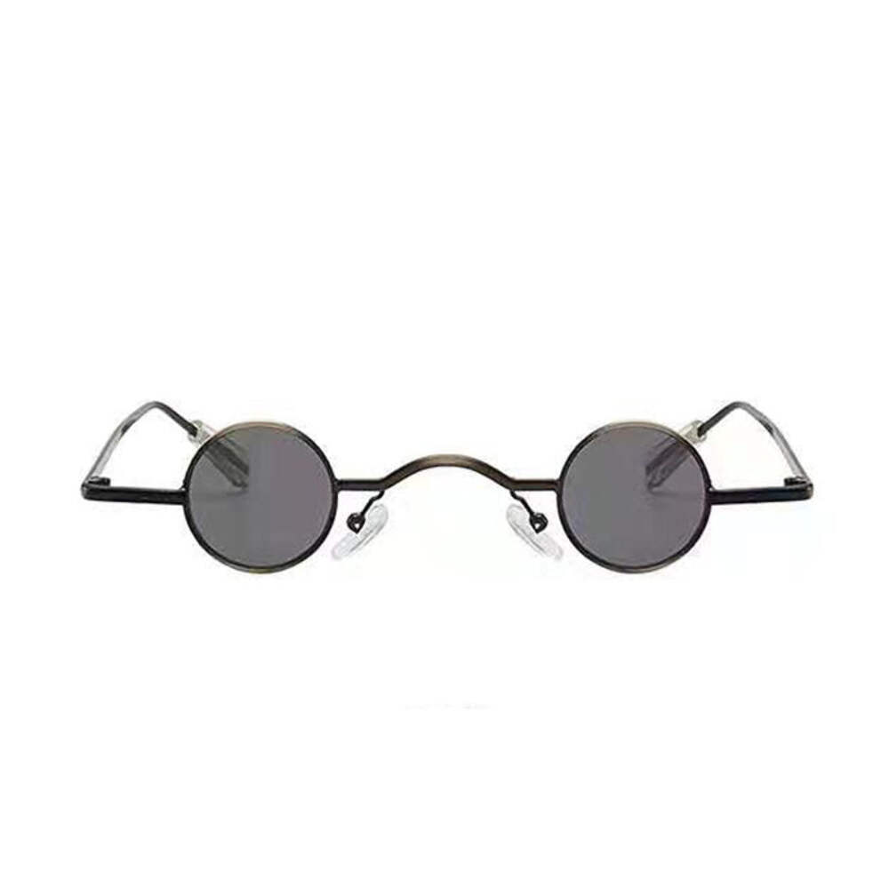 Retro Round Sunglasses, Vintage Metal Frame, PC Lenses with 99.9% Visible Light