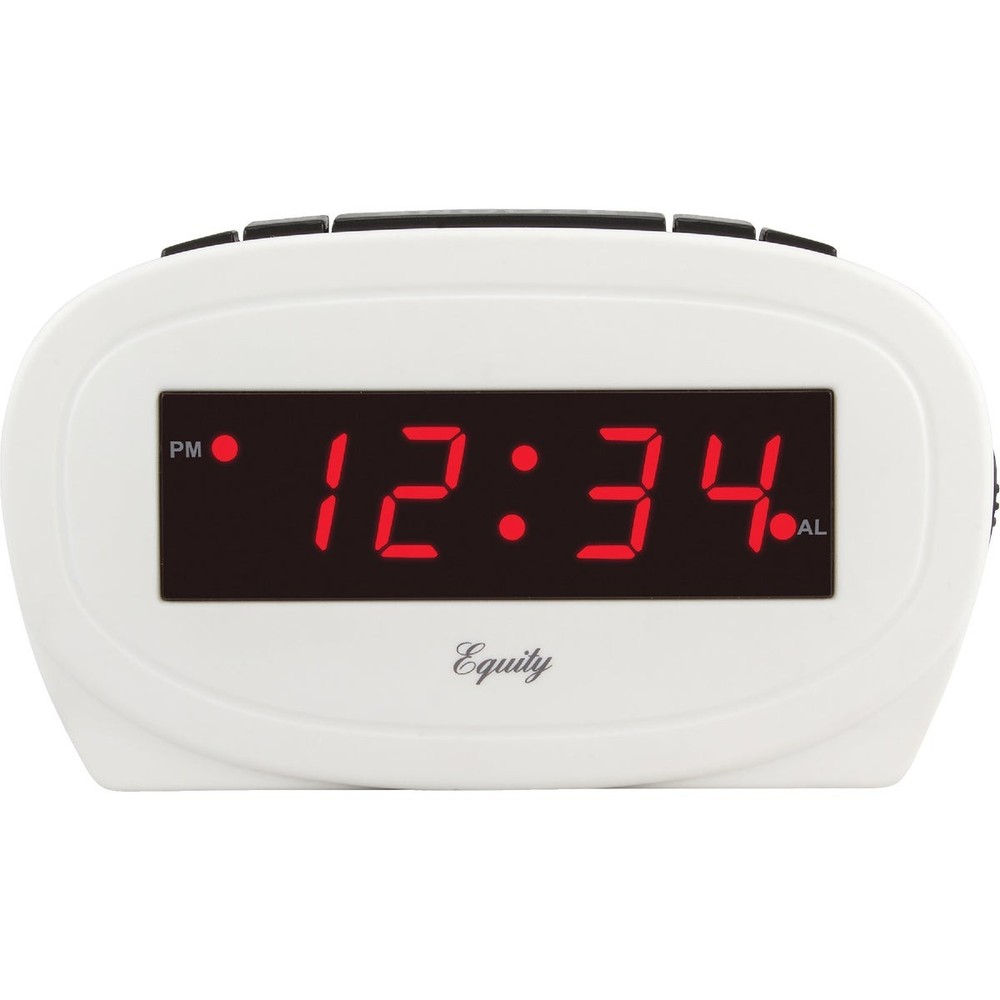 Equity White LED Alarm Clock 30227