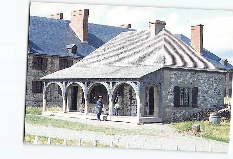 Postcard King's Bastion Guardhouse Fortress of Louisbourg Nova Scotia Canada