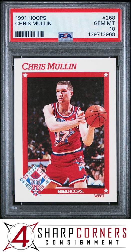1991 Hoops #268 Chris Mullin Warriors Hof  Psa 10Set builders paradise - improve your registry!