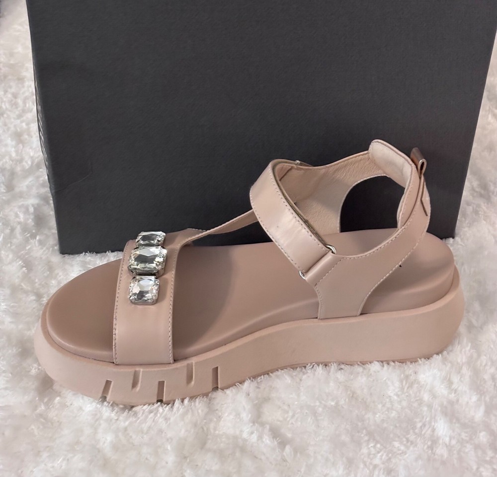 Nero Giardini Armenia Col ..Cipria  Sandals Blush Pink  Ss 41 Strap Back  Italy