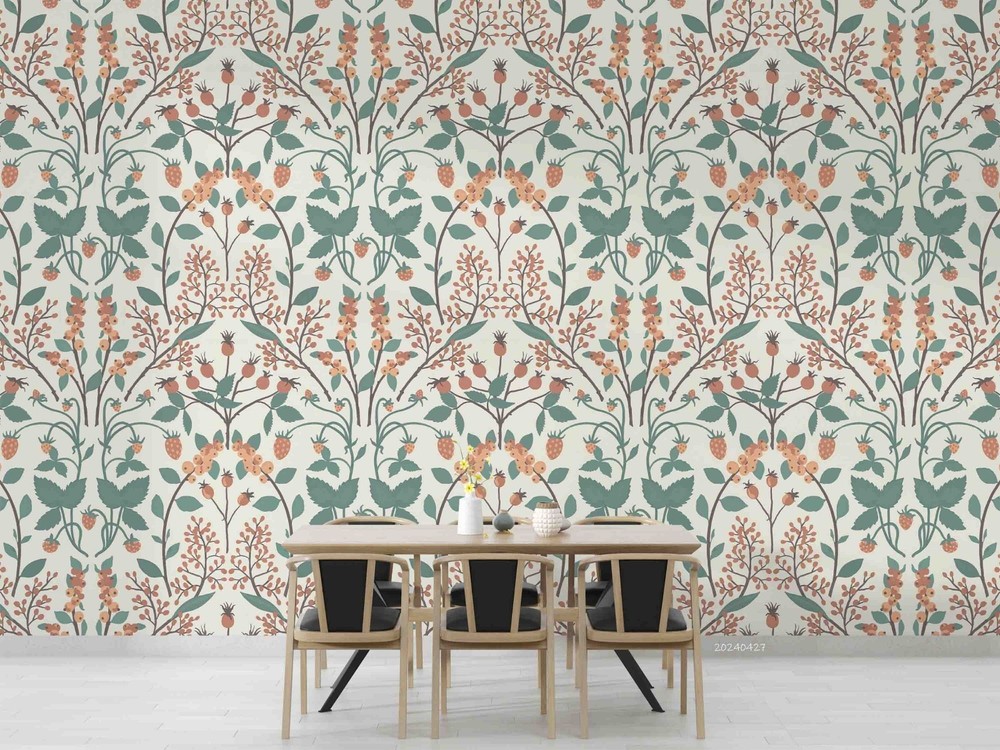 3D Flowers Flora Pattern Wall Murals Wallpaper Murals Wall Sticker