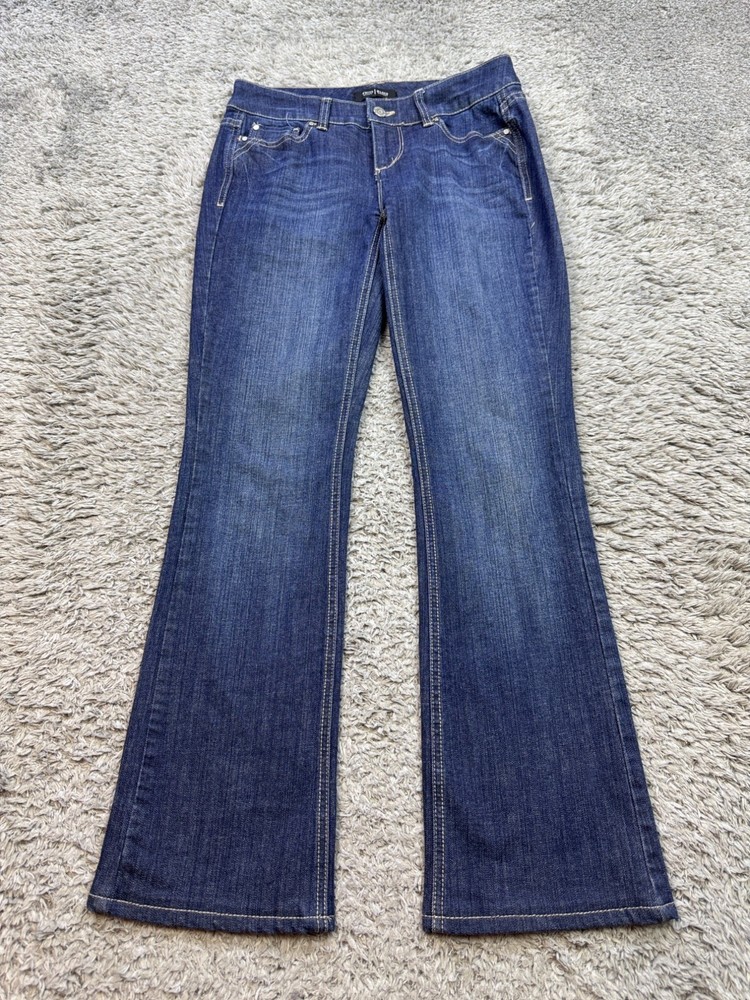White House Black Market Jeans Women 0 R Boot Cut Flare Low Rise Stretch Denim