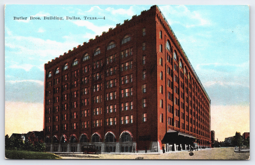 Dallas Texas Tx Butler Brothers Building Street View Vintage Postcard