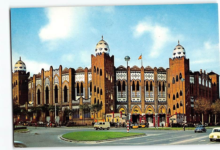 Postcard Monumental bullring Barcelona Spain