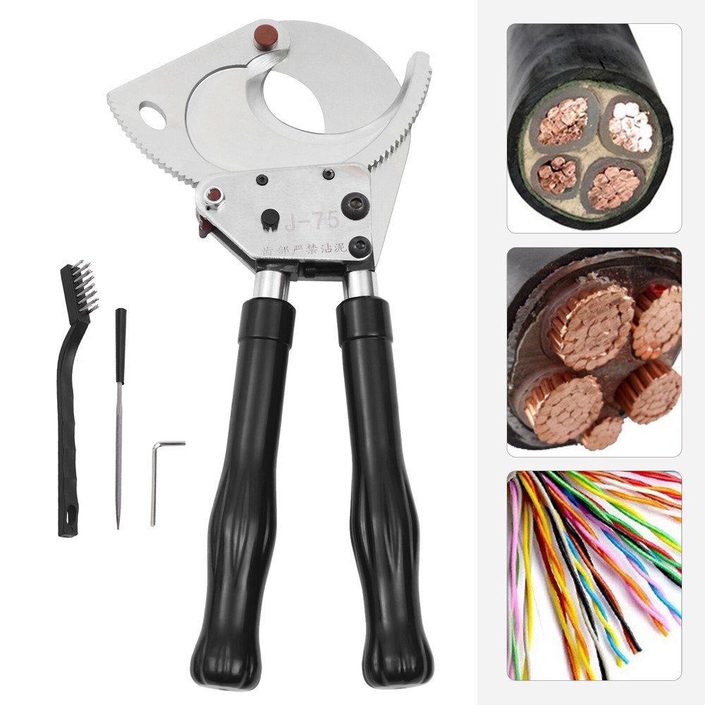 Ratchet Cable Cutter Ratcheting Wire Cut Pliers Up To 7cm/2.76in Cuting