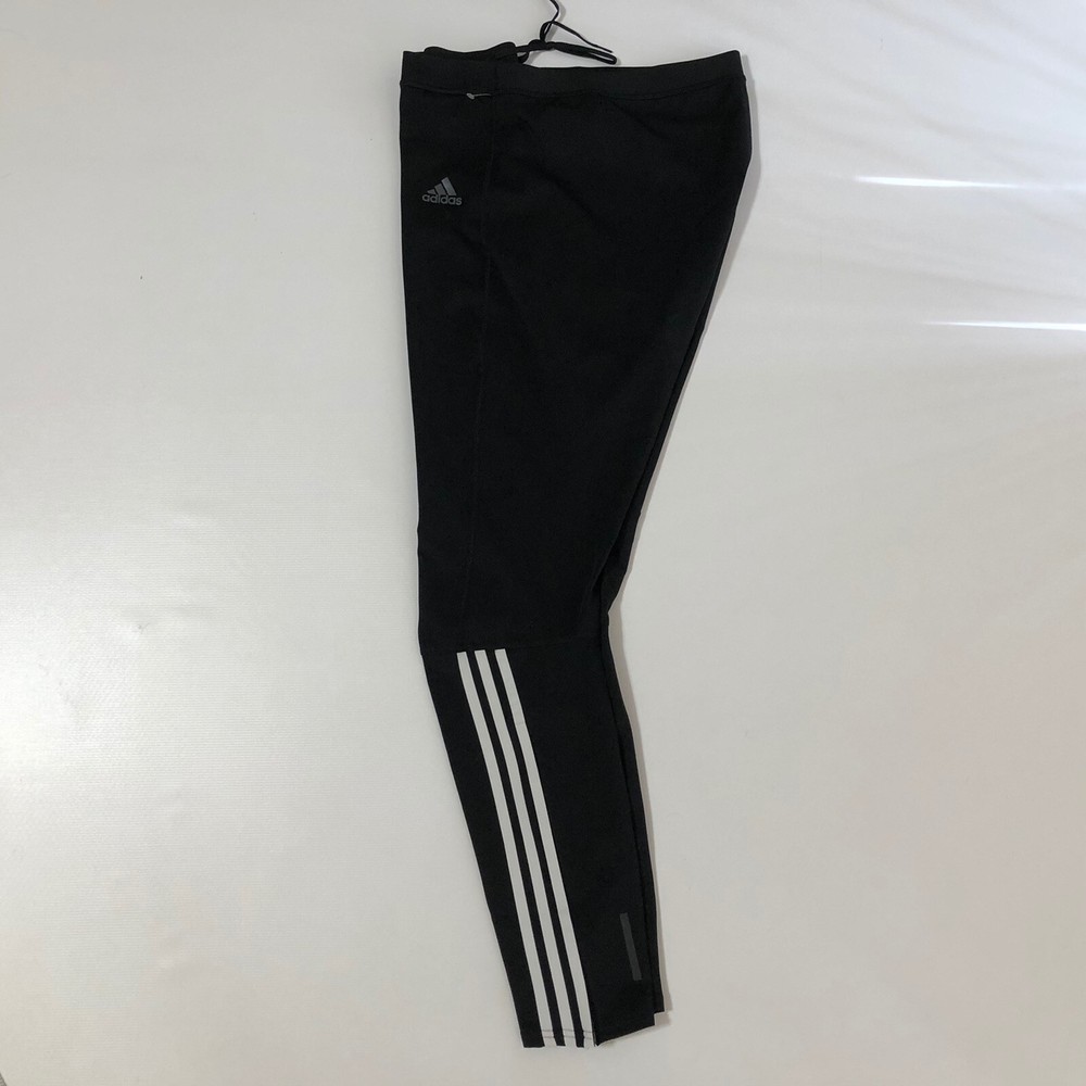 Adidas Men’s Running 3-Stripes Black Tights Pants CZ8099 Sz 2XL MSRP $55
