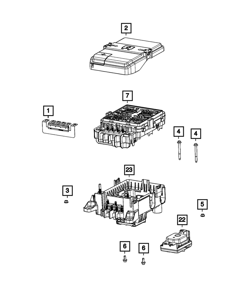 Genuine Mopar Power Distribution Center Bracket 68347012AF