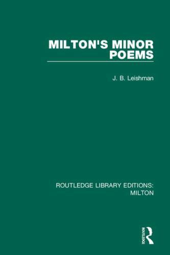 Milton's Minor Poems, Paperback by Leishman, J. B., Like New Used, Free shipp...