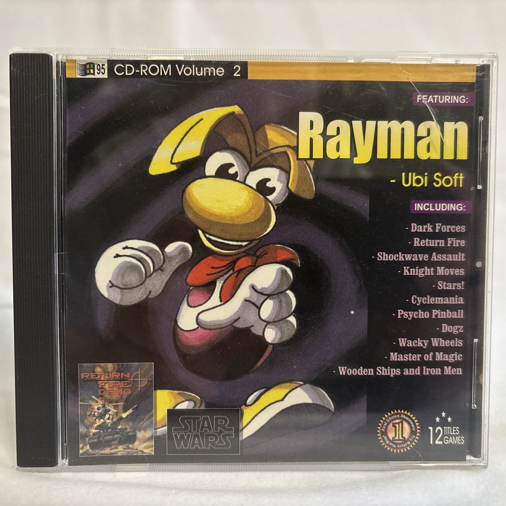 PC Demo Disc - Rayman + Star Wars Dark Forces + Wacky Wheels + More! 12 Titles