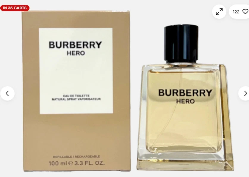 Burberry Hero Men's Eau de Toilette Spray - 3.3oz_