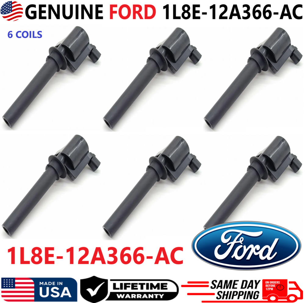 GENUINE FORD Ignition Coils For 2000-2008 Ford & Mercury 3.0L V6, 1L8E-12A366-AC