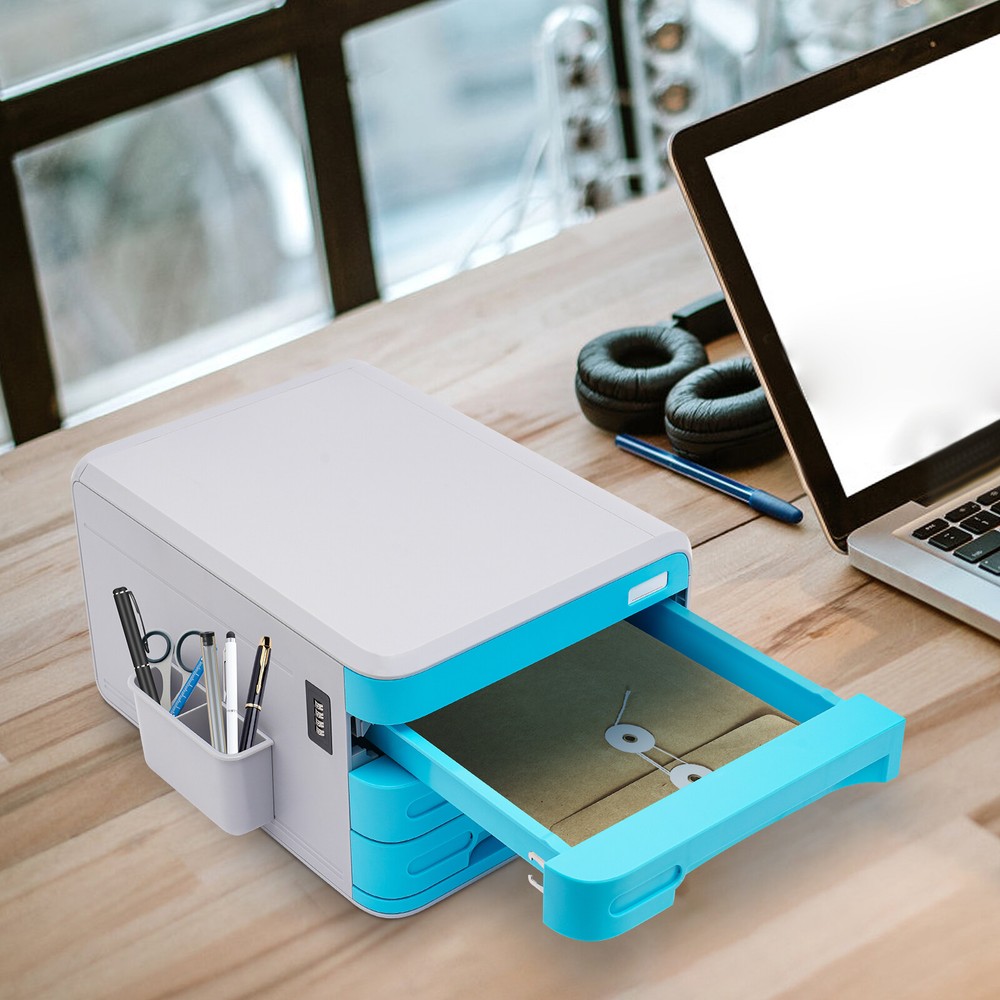 3-Drawer Desktop Storage Cabinet for Office Supplies Organization