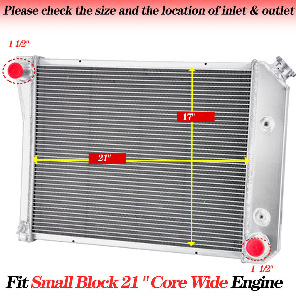 4-Core Radiator fit 1968-74 Chevy Nova 1975-1987 EL Camino 1973-74 Apollo #CC571