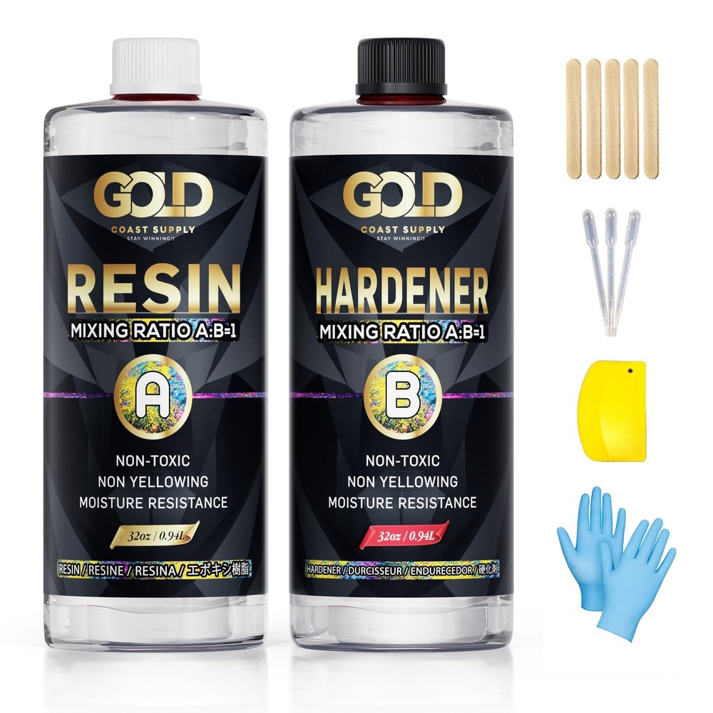 Epoxy Resin 64oz for Arts, Crafts, Casting Coating and Jewelry Making Crystal...