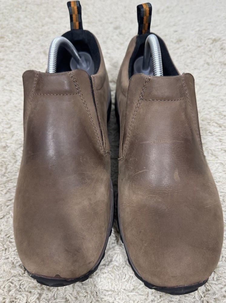 Merrell Jungle Moc Nubuck Brown Waterproof Slip-On Shoes Men's Size 10 Outdoors
