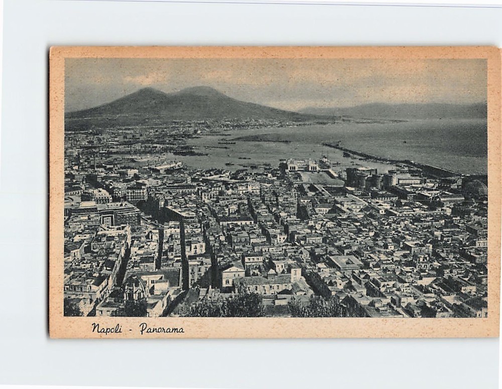Postcard Panoramic View Naples Italy