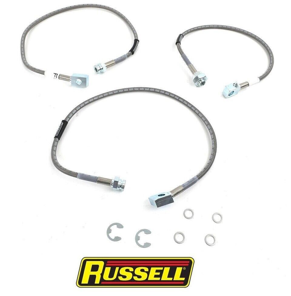 Russell 695700 Street Legal Brake Hose Kit 88-98 GM K1500/2500 4X4 w/ 4-6