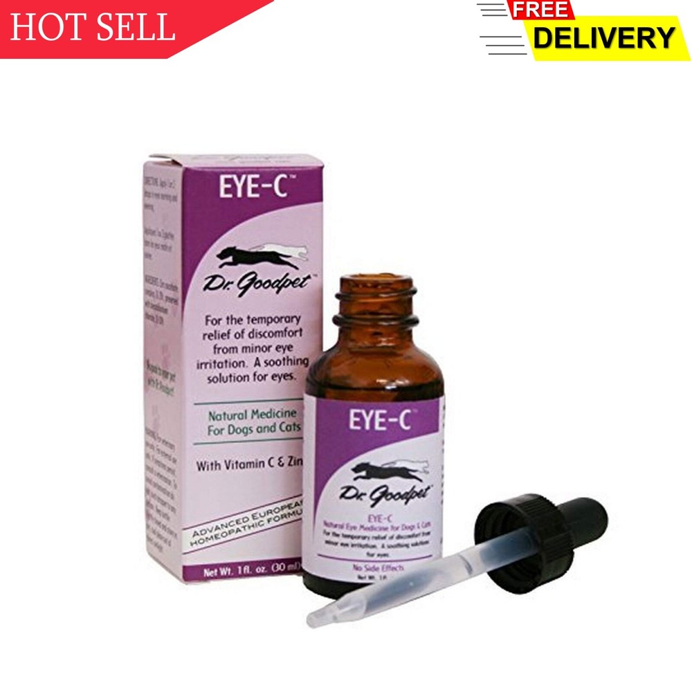 Eye-C All Natural Eye Drops for Dogs & Cats Zinc & Vitamin C