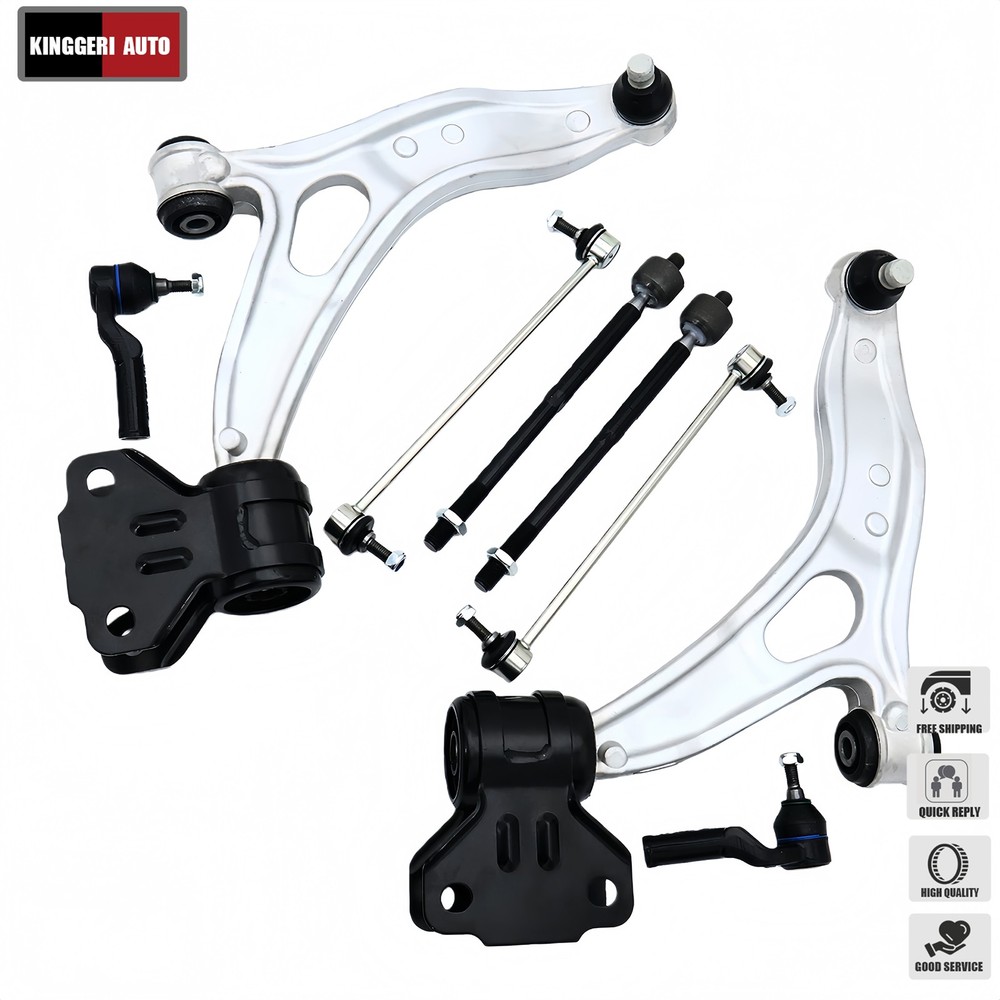8x For Ford 2012-18 Focus C-Max Front Lower Control Arms Sway Bars Tie Rods Kit