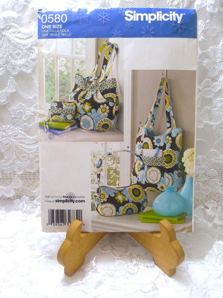 Simplicity Sewing Pattern 0580 Bags Purses Totes Uncut
