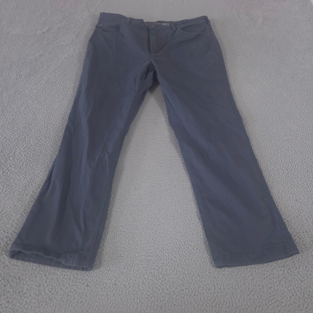 Duluth Trading Co Pants Mens 40x32 Blue Flex Fire Hose Relaxed Fit Canvas
