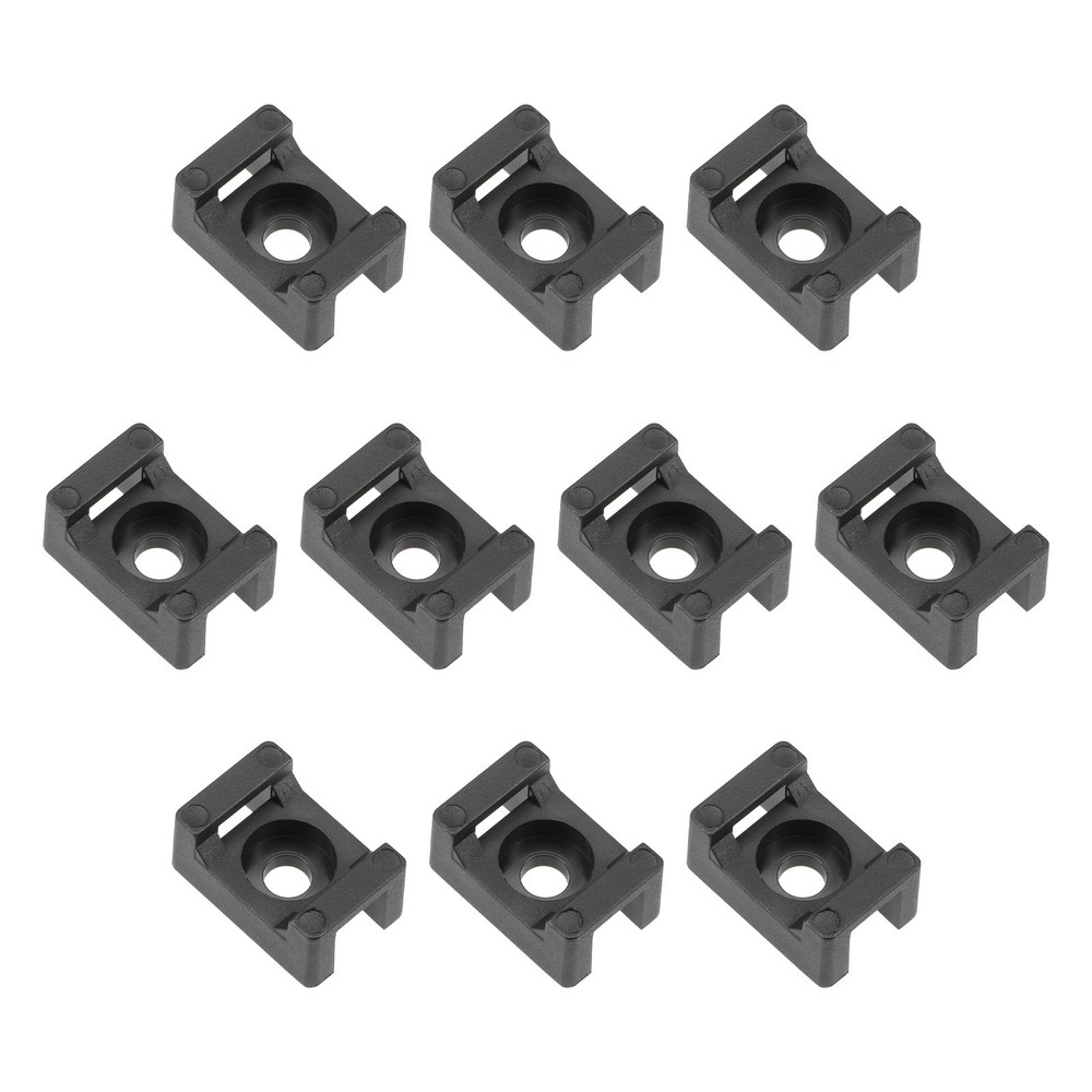 Cable Tie Base Saddle Wire Holder Organizer-0.14-inch / Black / 100Pcs