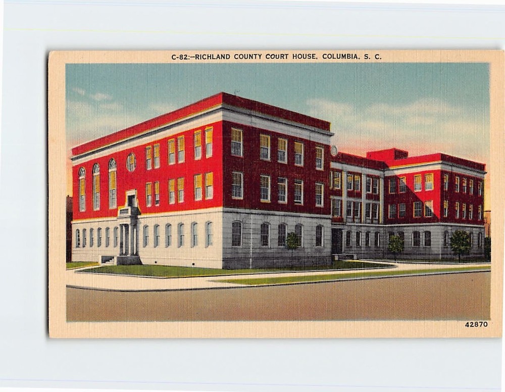 Postcard Richland County Courthouse Columbia South Carolina USA