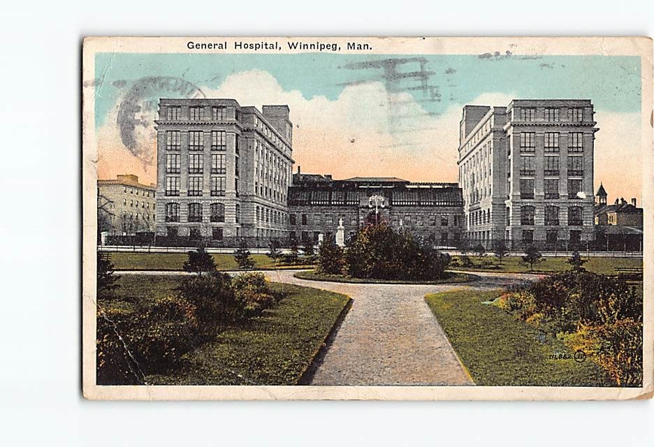 Postcard General Hospital Winnipeg Manitoba Canada