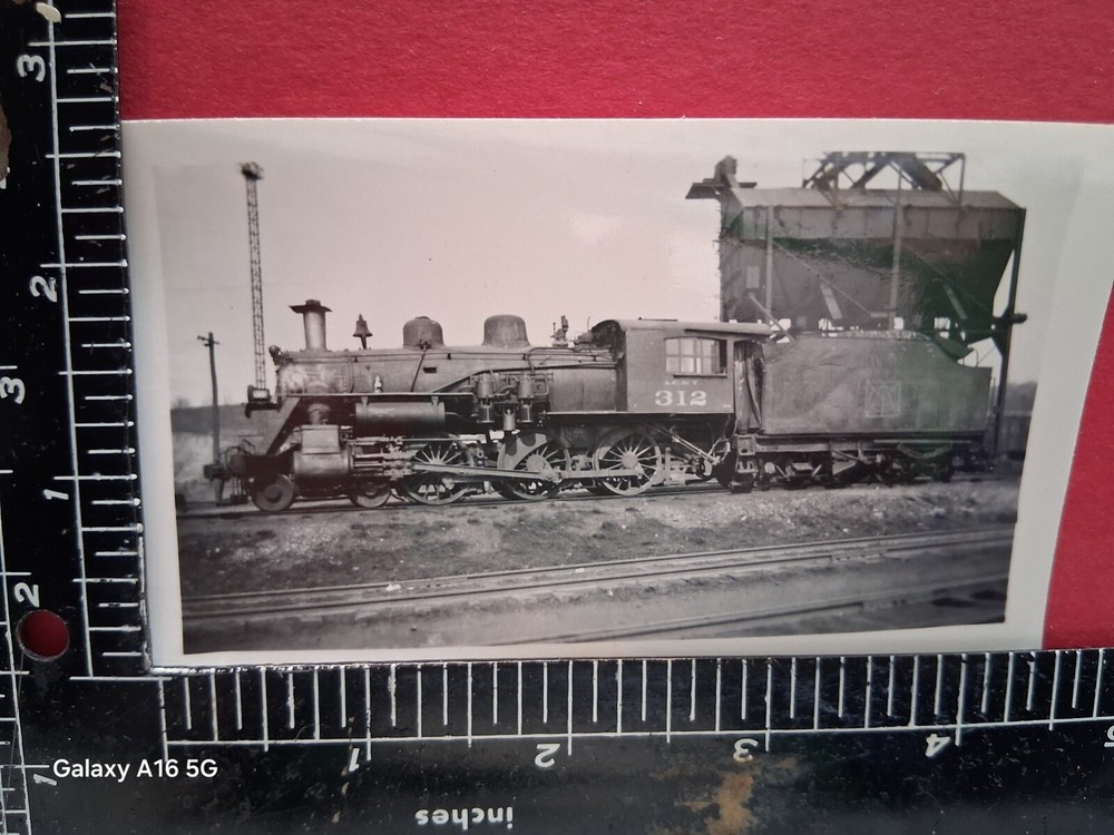 Akron Canton & Youngstown Railroad Locomotive #312 Photo Taking Coal 1930'S