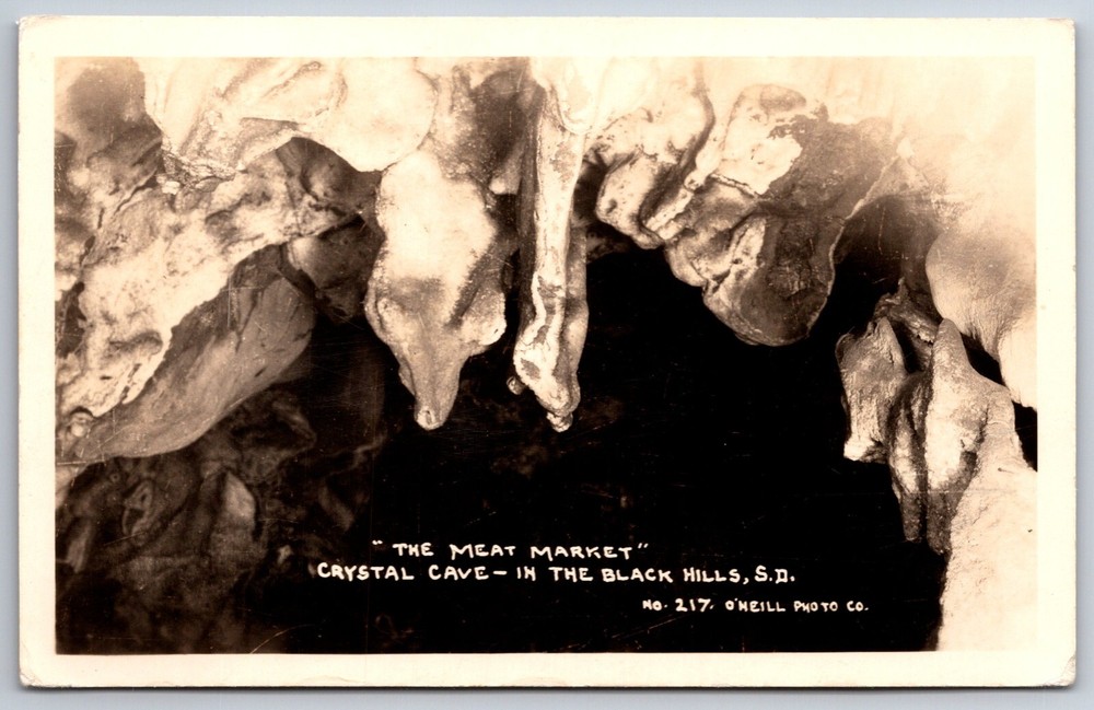 RPPC~Black Hills South Dakota~The Meat Market @ Crystal Cave~Real Photo Postcard