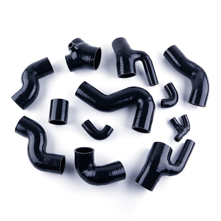 Silicone Radiator Hose Black For 2004-2000 Audi S4 RS4 A6 Quattro 2.7L Bi-Turbo
