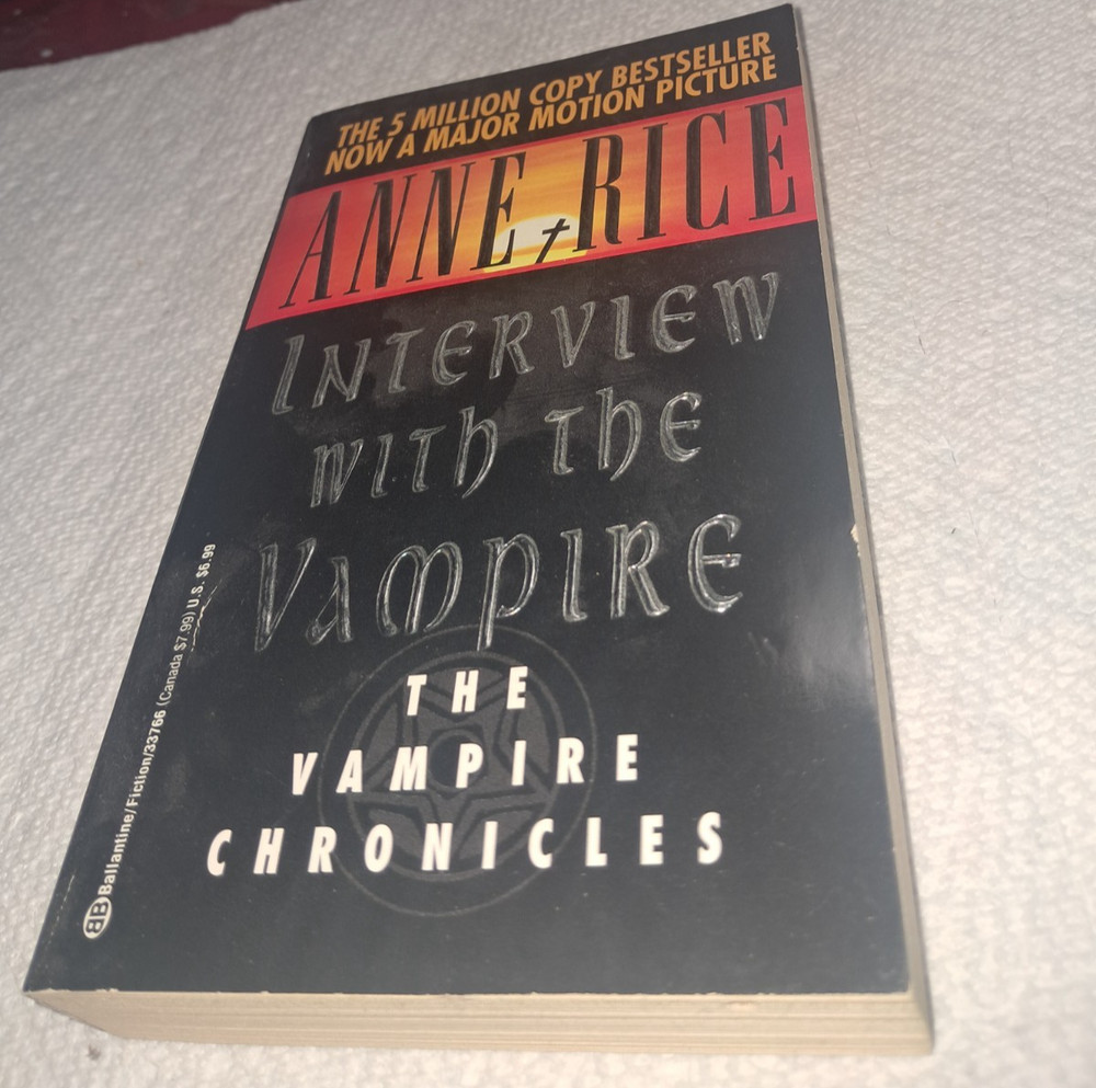 Anne Rice Interview With The Vampire Ballantine 63rd printing 1991 Gothic Horror
